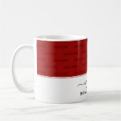 Elegant Crimson Red WELCOME NAAR ONZE Gast Koffiemok (Links)