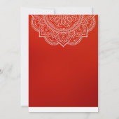 Elegant Crimson White Paisley Wedding Brunch Kaart (Achterkant)