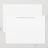 Elegant Crisp White | Note-Kaart Notitiekaartje (Voorkant / Achterkant)