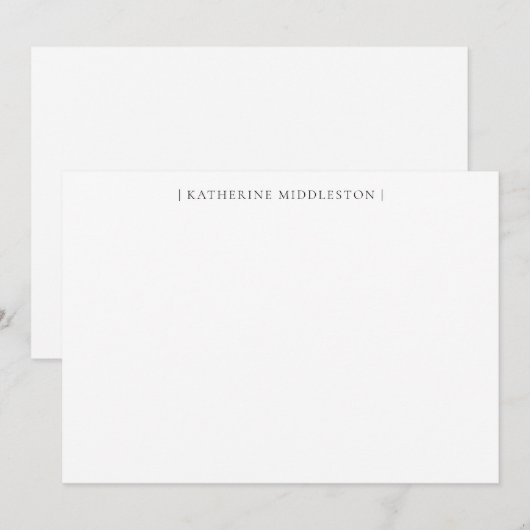 Elegant Crisp White | Note-Kaart Notitiekaartje (Voorkant / Achterkant)