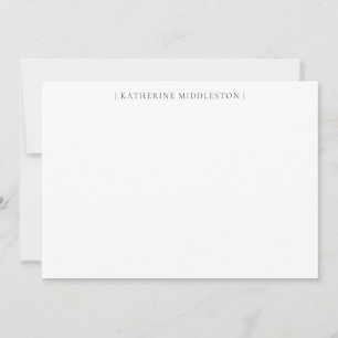 Elegant Crisp White   Note-Kaart Notitiekaartje