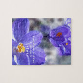 Elegant Crocus Paars Photo Quote Legpuzzel (Horizontaal)
