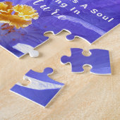 Elegant Crocus Paars Photo Quote Legpuzzel (Zijkant)