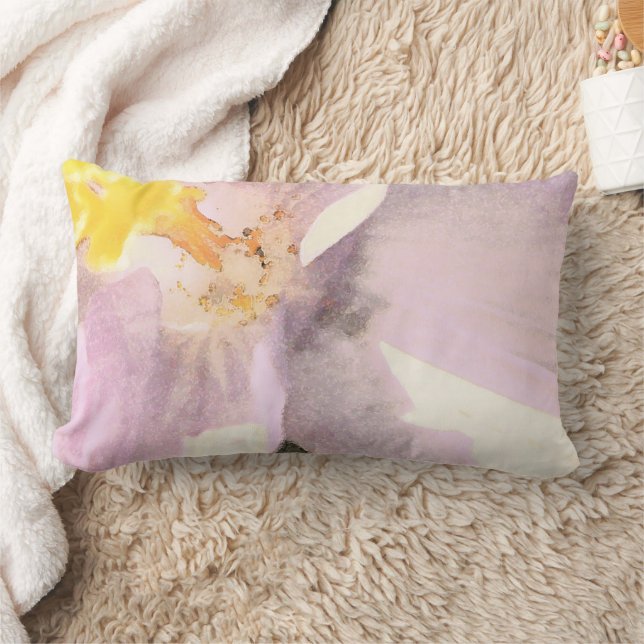 Elegant Crocus roze Waterverf Flower Kussen (Deken)