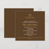 Elegant Cross Baptism/Christening/Eerste Communie Kaart (Voorkant / Achterkant)