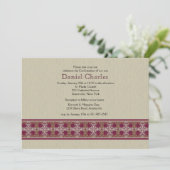 Elegant Cross Border Religieuze Uitnodiging (Staand voorkant)