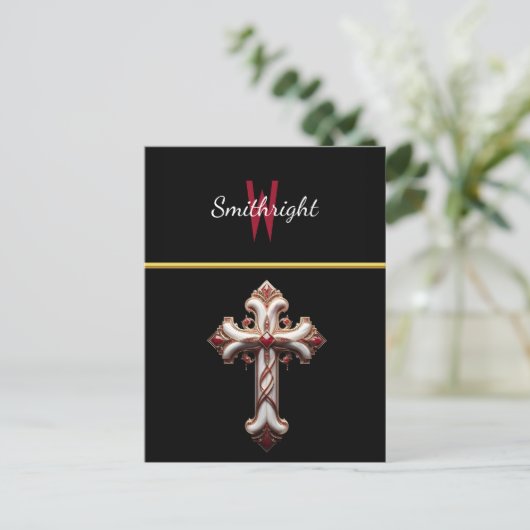 Elegant Cross Briefkaart (Staand voorkant)