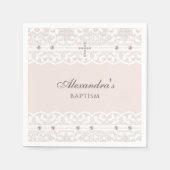 Elegant Cross Christening Christian Baptism Servet (Voorkant)