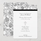 Elegant Cross Christening Uitnodigingen (Voorkant / Achterkant)