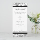 Elegant Cross Christening Uitnodigingen (Staand voorkant)