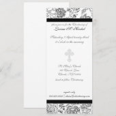 Elegant Cross Christening Uitnodigingen (Voorkant / Achterkant)