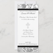 Elegant Cross Christening Uitnodigingen (Voorkant)