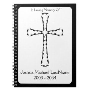 elegant cross-memorial notitieboek