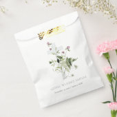 Elegant Cross Paarse Wildflower Baptisme Bedankzakje (Gezegeld)