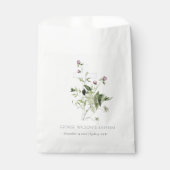 Elegant Cross Paarse Wildflower Baptisme Bedankzakje (Voorkant)