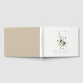 Elegant Cross Paarse Wildflower Baptisme Gastenboek (Volledig)