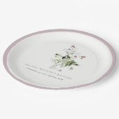 Elegant Cross Paarse Wildflower Baptisme Papieren Bordje (Gekanteld)