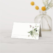 Elegant Cross Paarse Wildflower Baptisme Plaatskaartje (Achterkant)