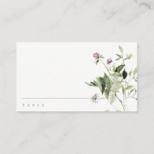 Elegant Cross Paarse Wildflower Baptisme Plaatskaartje (Achterkant)