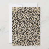 Elegant Crown Roses Leopard Print Sweet 16 Kaart (Achterkant)