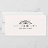 Elegant Crown Salon Beige Cadeaubon (Voorkant)