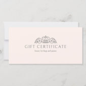 Elegant Crown Salon Blush Roze Cadeaubon (Voorkant)