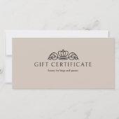 Elegant Crown Salon Lichtbruine Cadeaubon (Voorkant)