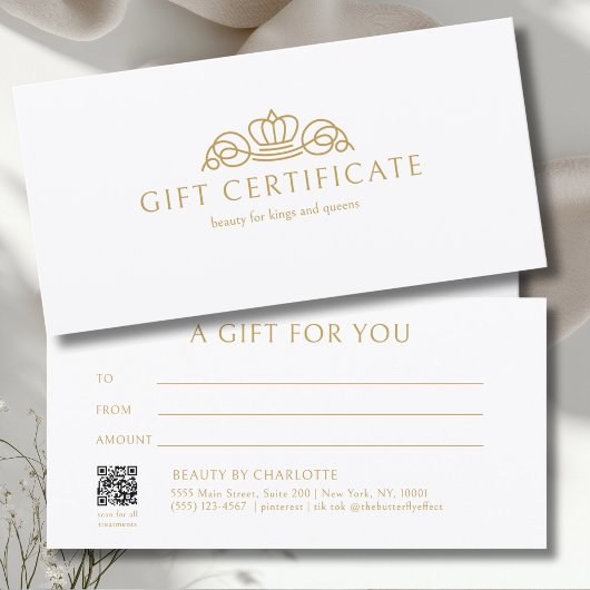 Elegant Crown Salon White Cadeaubon