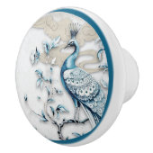 Elegant Crowned Peacock Ceramic Knob Keramische Knop (Rechts)