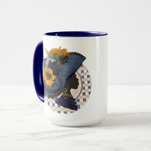 ELEGANT CROWNS - BLUE SUNFLOWER MOK (Voorkant links)