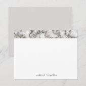 Elegant Crusted Gold Marble Classic Typografie Notitiekaartje (Voorkant / Achterkant)