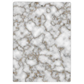 Elegant Crusted Marble Black Gray Monogram Klembord (Achterkant)