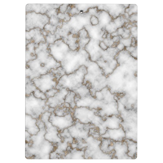 Elegant Crusted Marble Black Gray Monogram Klembord (Achterkant)