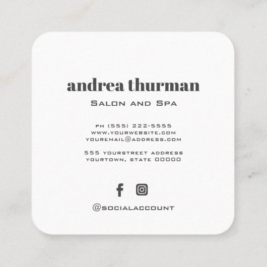 Elegant Crystal Blue pearly Iridescent QR CODE Vierkante Visitekaartje (Achterkant)