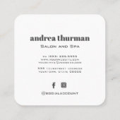 Elegant Crystal Blue Vierkante Visitekaartje (Achterkant)