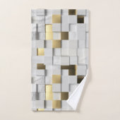 Elegant Cube wall 3D art. wit en goud Bad Handdoek (Handdoek)