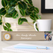 Elegant Cuctomizable naambord met klok