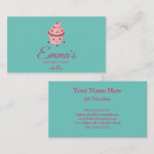 Elegant Cupcake Bakery Baker Chef Catering Visitekaartje (Voorkant / Achterkant)
