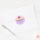 Elegant Cupcake Bakery Box Seals Ronde Sticker (Envelop)