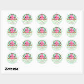Elegant Cupcake Bakery Box Seals Ronde Sticker (Vel)
