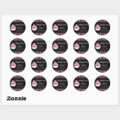 Elegant Cupcake Bakery Box Seals Ronde Sticker (Vel)