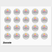 Elegant Cupcake Bakery Box Seals Ronde Sticker (Vel)