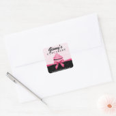 Elegant Cupcake Bakery Box Seals Vierkante Sticker (Envelop)