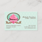 Elegant Cupcake Bakery Damask Visitekaartje (Achterkant)