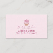 Elegant Cupcake Bakery Loyalty Reward Visitekaartje (Voorkant)