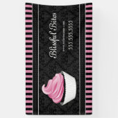 Elegant Cupcake Bakery Name Spandoek (Verticaal)