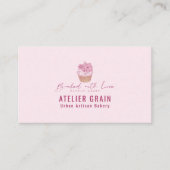 Elegant Cupcake Bakery Small Business Visitekaartje (Voorkant)