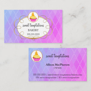 Elegant Cupcake Bakery Visitekaartje