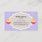Elegant Cupcake bakkerij Decoratie Visitekaartje (Achterkant)