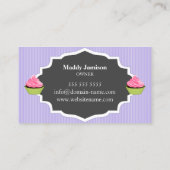 Elegant Cupcake bakkerij Decoratie Visitekaartje (Achterkant)